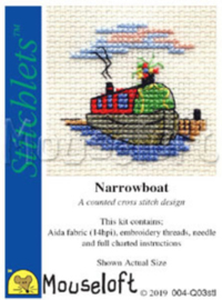 Borduurpakket Narrowboat - Mouseloft    ml-004-q03