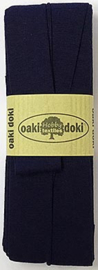 Oaki Doki Tricot de Luxe  / Jersey Biaisband / Donker Blauw 009