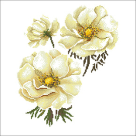Voorbedrukt borduurpakket Wild Rose Bouquet - Needleart World    nw-nc650-034
