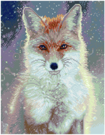 Diamond Dotz Snowflake Fox - Needleart World   nw-dq10-032