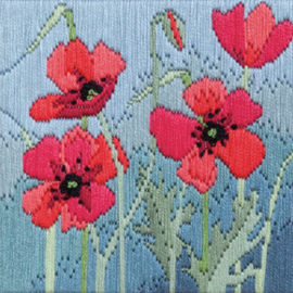 Platsteek pakket Long Stitch - Wild Poppies - Bothy Threads     bt-dwsls15