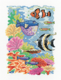 Borduurpakket Tropical Fish - Heritage Crafts      hc-1629