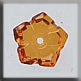 Glass Treasures 5 Petal Dim Flower-Topaz - Mill Hill   mh-12010