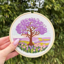 Vrij borduren pakket Jacaranda on the Plain - Milpoint     mil-e1-005k