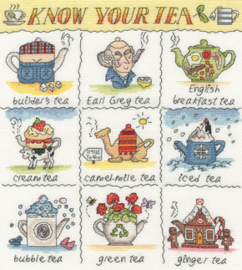 Borduurpakket Helen Smith - Know Your Tea - Bothy Threads   bt-xhs16