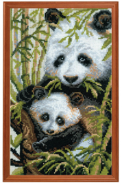 Borduurpakket Panda with Young - RIOLIS    ri-1159
