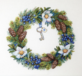 Borduurpakket Winter Wreath - Merejka    mer-k104