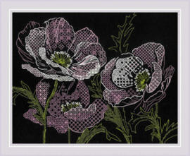 Borduurpakket Lace Poppies - RIOLIS   ri-1991