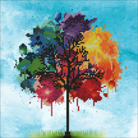 Diamond Art Rainbow Tree - Leisure Arts    la-da02-50456