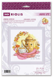 Borduurpakket Friendship Tea - RIOLIS   ri-pt0091