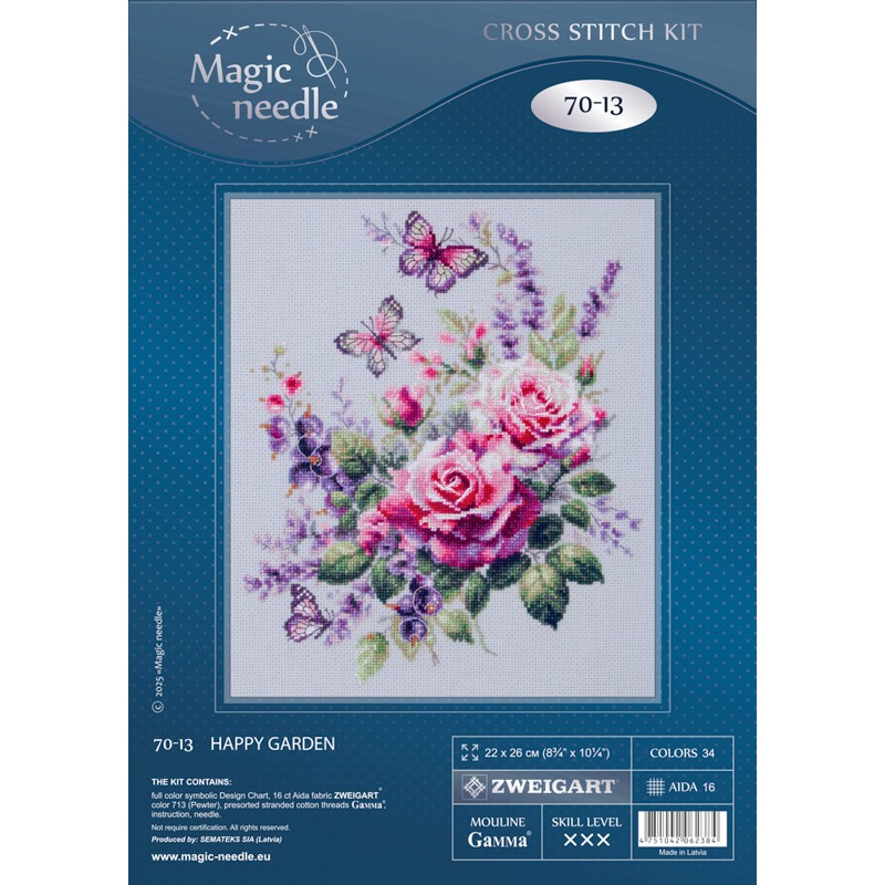 Borduurpakket Happy Garden - Magic Needle     ci-070-013