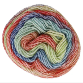 Stone washed flow XL Blauw Oranje 02 / Elation