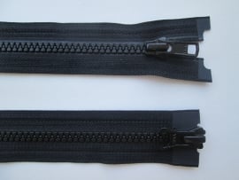 YKK Bloktand 6mm - dubbel deelbaar  /  580 zwart  /  lengte 50 t/m 75 cm