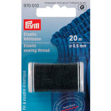 Prym Elastisch naaigaren  Zwart 0,5 mm   970 010