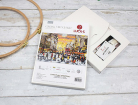 Borduurpakket Christmas Shopping - Luca-S   ls-bu5007