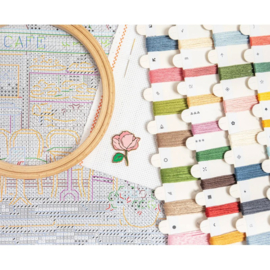 Borduurpakket Sweet Parisian Street - Leti Stitch     leti-l9988