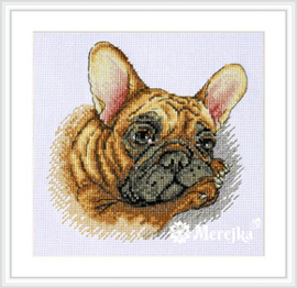 Borduurpakket French Bulldog - Merejka    mer-k114