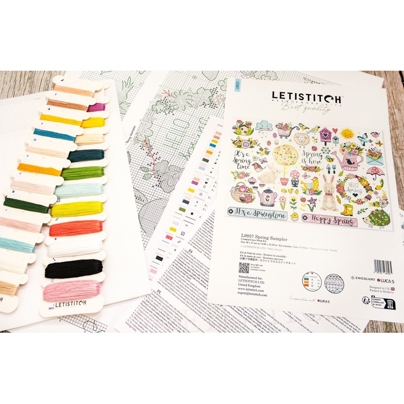 Borduurpakket Spring Sampler - Leti Stitch   leti-l9937