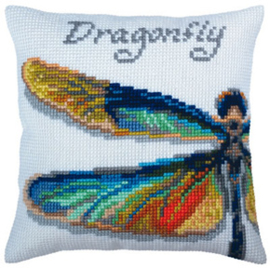 Kussen borduurpakket Dragonfly - Collection d'Art    cda-5363