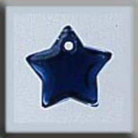 Glass Treasures Small Flat Star-Royal Blue - Mill Hill   mh-12173