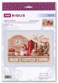 Borduurpakket Coffee Time - RIOLIS    ri-1874