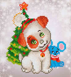 Diamond Dotz Christmas Pup & Mouse - Needleart World    nw-dd03-012