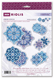 Borduurpakket Snowflakes Decorations - RIOLIS    ri-1889