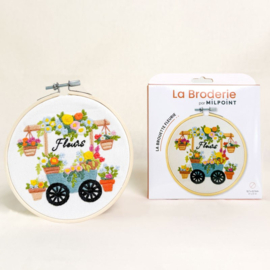 Vrij borduren pakket The Flower Wheelbarrow - Milpoint      mil-e1-010k