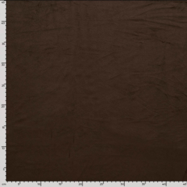 Velvet Fleece Brushed Donker bruin - kleur 055