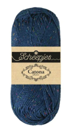 Scheepjes Catona Shine Regenboog Blauw 527-R / Midnight - Rainbow