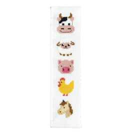 Borduurpakket Bookmark - Farmyard Friends - ckc-bm-017