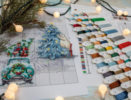 Borduurpakket Christmas Toys Kit nr. 3 / 7 pieces - Leti Stitch   leti-l8051