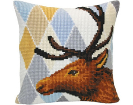 Kussen borduurpakket Deer - Collection d'Art  cda-5414