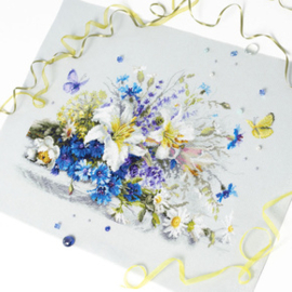 Borduurpakket Lilies and Cornflowers - Magic Needle    ci-510-227