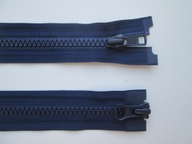 YKK Bloktand 6mm - dubbel deelbaar  /   058 blauw  /  lengte 80 t/m 100 cm