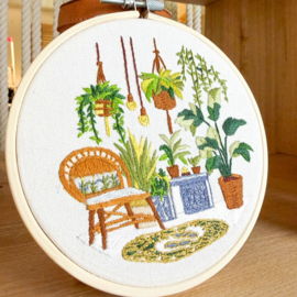Vrij borduren pakket Little Greenhouse - Milpoint     mil-e1-006k