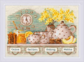 Borduurpakket Tea Time - RIOLIS    ri-1873