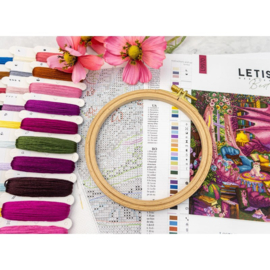 Borduurpakket The Reading Realm - Leti Stitch     leti-l9970