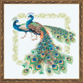 Borduurpakket Peacocks - RIOLIS    ri-0767