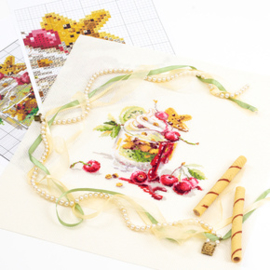 Borduurpakket Cherry Dessert - Chudo Igla    ci-120-081