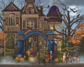 Borduurpakket Moonlight Manor - Leti Stitch   leti-l8013