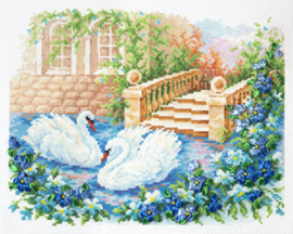 Borduurpakket Swan faithfulness - Chudo Igla (Magic Needle)    ci-064-007