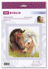 Borduurpakket Pair of Horses - RIOLIS    ri-1864
