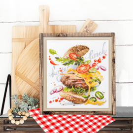 Borduurpakket Burger Lunch - Chudo Igla   ci-528-556