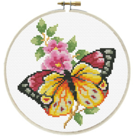 Voorbedrukt borduurpakket Butterfly Bouquet - Needleart World    nw-nc240-057