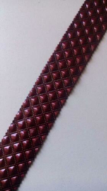 Band van leer 20 mm  / Bordeaux rood