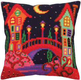 Kussen borduurpakket Bridge to Fairy Tale - Collection d'Art    cda-5257