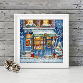 Borduurpakket Christmas Gifts Shop - Leti Stitch        leti-l8109