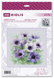 Borduurpakket Purple Anemones - RIOLIS     ri-2176
