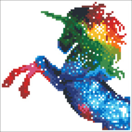 Diamond Art Rainbow-ombre unicorn - Leisure Arts    la-das-50484